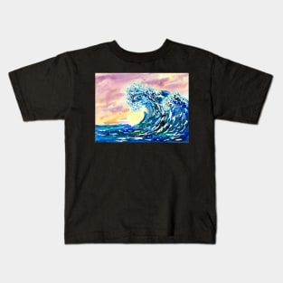 Summer Waves Sunset Kids T-Shirt